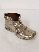 Vintage / Antique Silver Plated Brass Boot Match Holder Striker Mouse Decoration