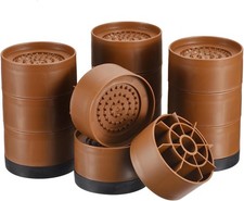 Round Furniture Risers 4 Set, Height 5.12" Adjustable Bed Lifts Risers for Bed F