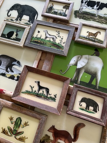 Animal reverse glass paintings - animal,