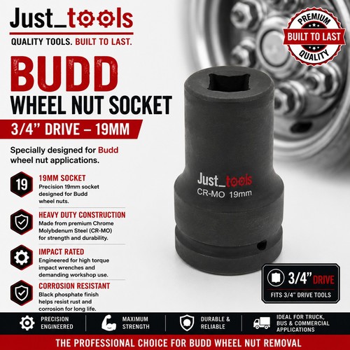 19mm budd wheel nut - budd, socket