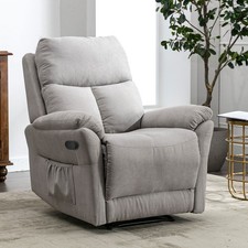 Recliner Chair Fabric Padded Seat Single Sofa Lounge Manual Reclining Armchair