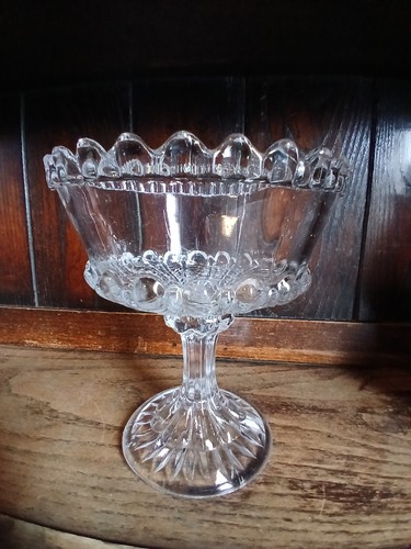 Eapg pedestal fruit bowl - fruit, bowl/