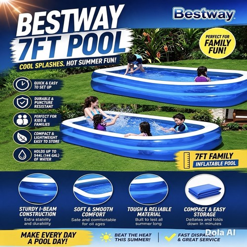 Bestway 7ft rectangular - 7ft,