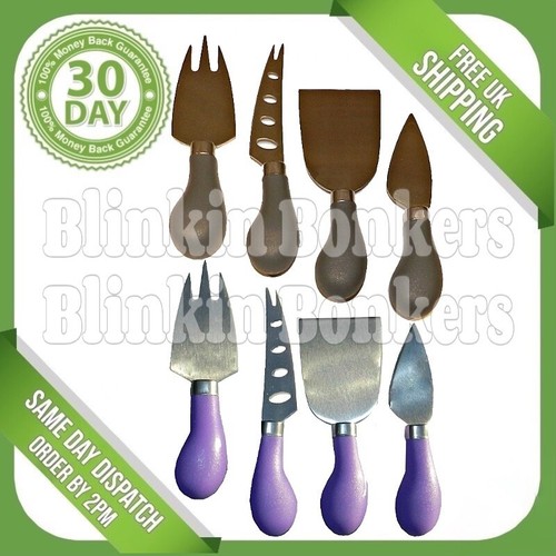 4pc cheese knife set stainless - cheese,
