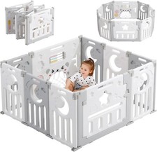 10 Panels Baby Playpen Foldable Kids Safety Child Play Centre Yard 45" X 45"  C3