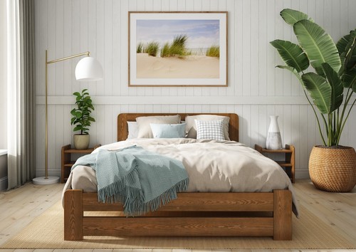 Handmade solid wooden bed - wooden,