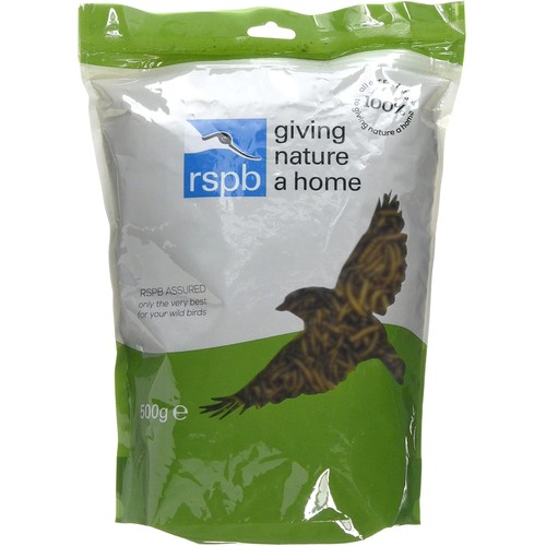 Rspb dried mealworms 500g wild - dried,
