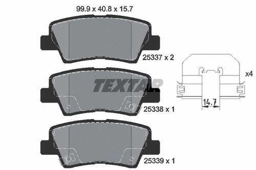 Rear brake pad - disc,