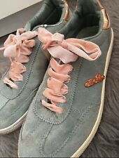 Green With Pink Velvet Laces Ellesse Shoes 