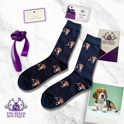 Beagle dog print socks unisex - beagle,