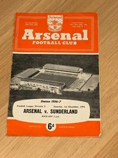Arsenal v Sunderland 1956/57 - Div 1  **NO WRITING