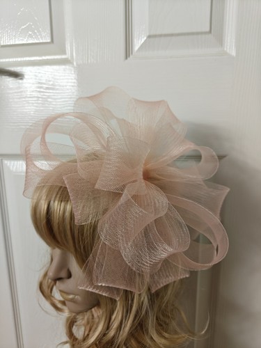 Peach coral nude - peach, fascinator