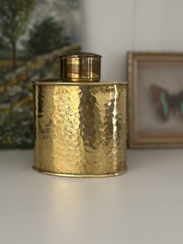 Vintage hammered brass - hammered, tea