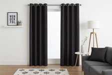 Faux silk curtains - -, eyelet