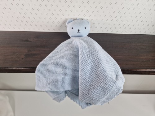 Bear knit blue comforter - blue,