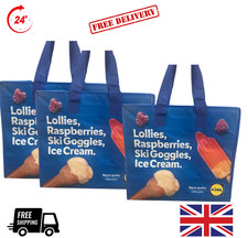 NEW Lidl Large Insulated Cool Shopping Bag Chill Fresh Frozen Food (Pack of 3)