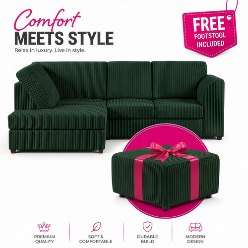 Corner sofa jumbo cord - cord,
