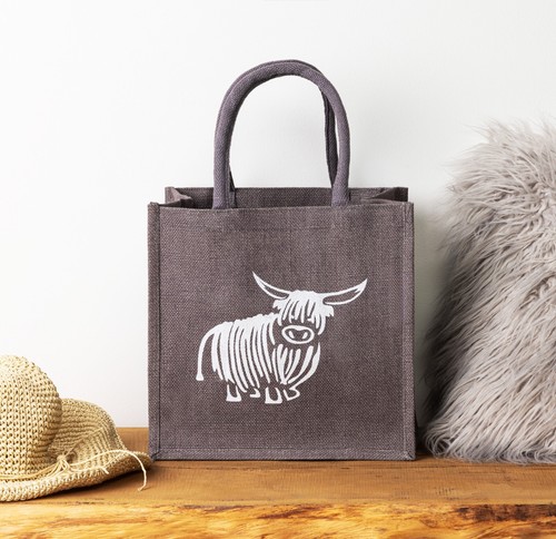 Jute hessian lunch gift grey - hessian, /
