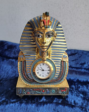 The Mask Of Tutankhamun Clock - Hand-Painted Limited Edition Franklin Mint