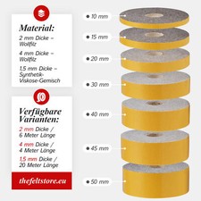 Felt Tape Self Adhesive 4mm Thick in Grey Marl - Felt Strips 4m Long