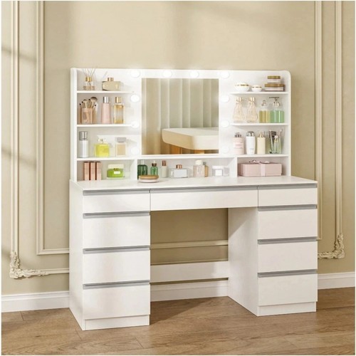 Dressing table with led mirror - dressing,