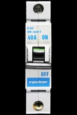 VYNCKIER 40 AMP TYPE 2 M6 MCB CIRCUIT BREAKER E40 098/534140-000