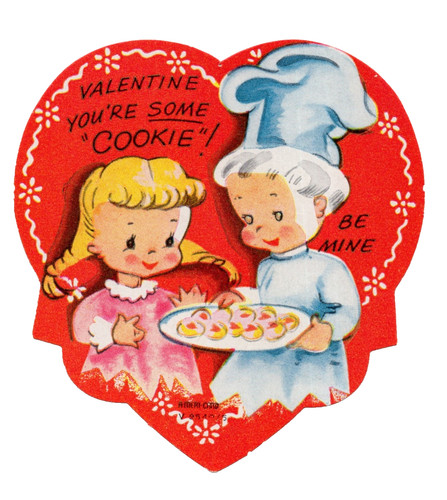 Vintage valentine card - valentine, card,