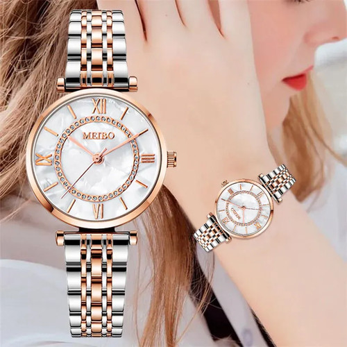Womens quartz watch - watch, stainless