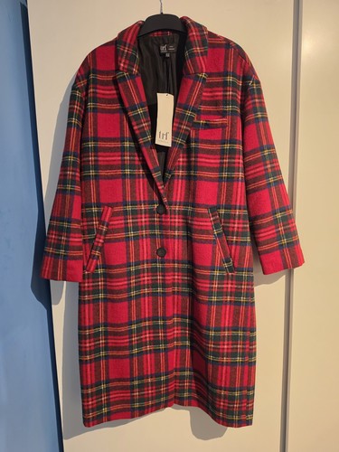 Zara trf long red tartan - zara,