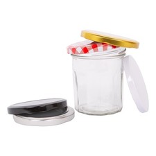 250ml Octagon Glass Jam Jars