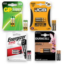 AAAA DURACELL ENERGIZER GP JCB Batteries MN2500 1.5V E96 LR8D425 LR61 Long Exp