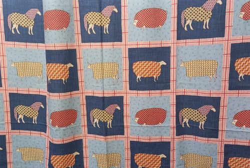 Vintage fabric fat - 'fat, animals'