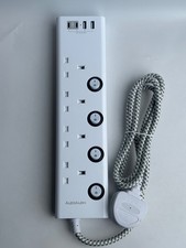 Extension Lead with USB Slots(2 USB C) HANYCONY 4 Way Plug Extension Socket wit