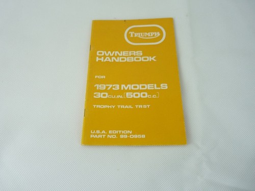 Handbook triumph trophy - handbook, –