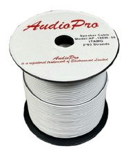 50m Reel 17 AWG White Speaker