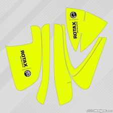 FLUORESCENT YELLOW STYLE DD2 AIRBOX STICKER KIT - ROTAX - KARTING