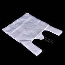 WHITE VEST CARRIER BAGS WITH