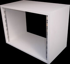 8u UNIT 19" INCH RACK CABINET RECORDING STUDIO FURNITURE IN WHITE PRIMER