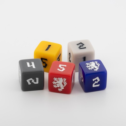 Heraldic wolf dice - heraldic,