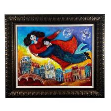 Yulia Langer Framed Oil On Canvas Titled Wings Of Love