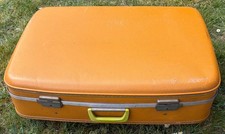 Vintage / Retro Yellow Hardshell Suitcase. Good vintage used condition 