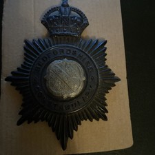 Obsolete Bedfordshire Constabulary Helmet Badge Kings Crown