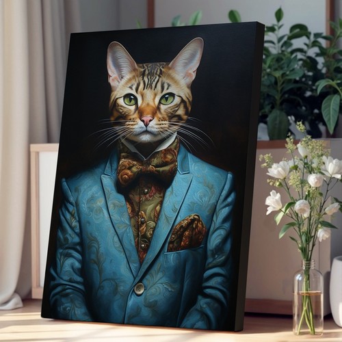 Bengal cat suit canvas - a,