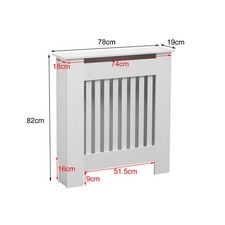 Extra Tall 82CM Radiator Cover MDF Cabinet Grill Shelf Fence Panel Barrier S-XL