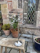 Large Candelabra Silver Colour 5 Arm Candle Stick For Floor Or Table Holder