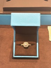 WOMENS 0.20 DIAMOND 18K WHITE GOLD ENGAGEMENT WEDDINNG RING SIZE AUTHENTIC