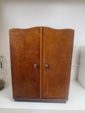 Art Deco 1940’s – 1950’s Wood Cabinet  Wardrobe Maquette Miniature Model 