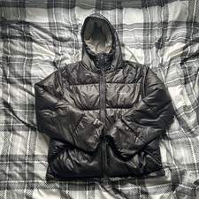 Stussy Black Puffer Coat Size