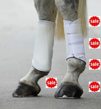 BRUSHING BOOTS Bridleway Horse  Shock Absorbing Exercise Boot White Extra Large