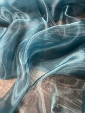 1 Meter Teal Blue Soft Organza